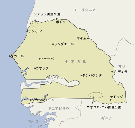 セネガル　地図