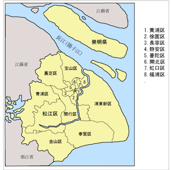 上海市　地図