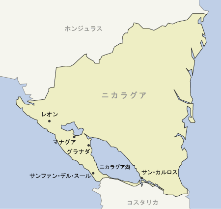 ニカラグア　地図