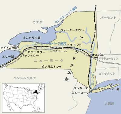 ニューヨーク州　地図